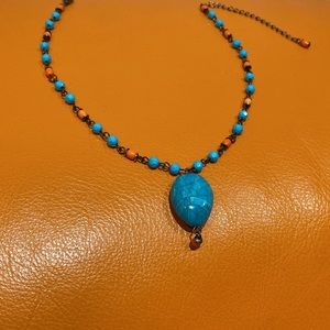Turquoise & cranelian necklace